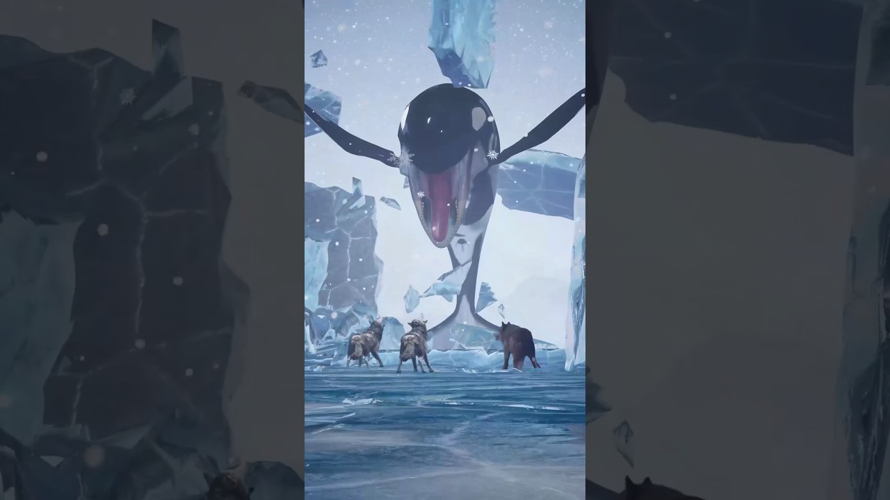 🐺Wolf vs. Whale🐋: Epic Battle on the Icy Waters of the Arctic 