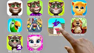 Talking Tom,Help Me Tricky Story,My Angela,Talking Juan,Talking Pierre,Cat Runner,Pou,My Tom