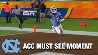 Sam Howell Bombs It To Josh Downs For A Touchdown | ACC Must See Moment