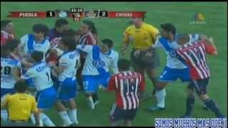 Puebla 1 Chivas 2 Clausura 2012 Bronca pelea