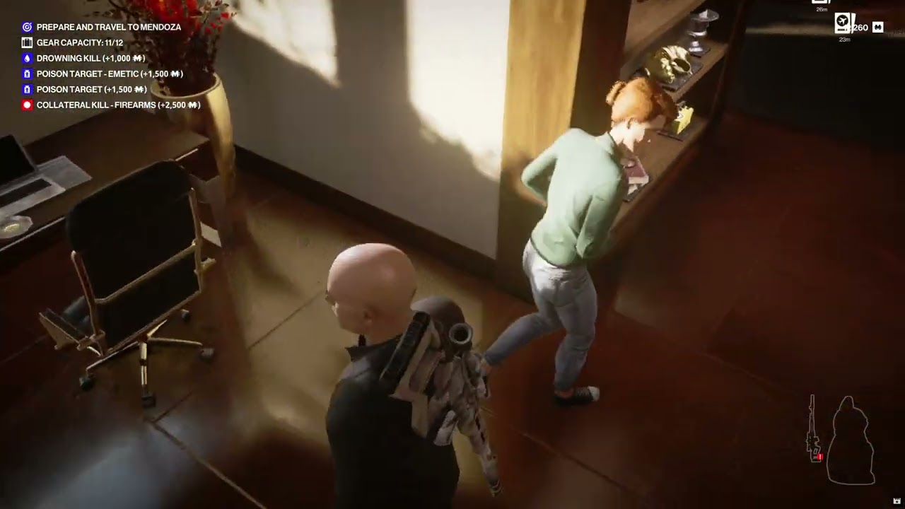 Drown kill Diana in the Hitmansion (freelancer safehouse)