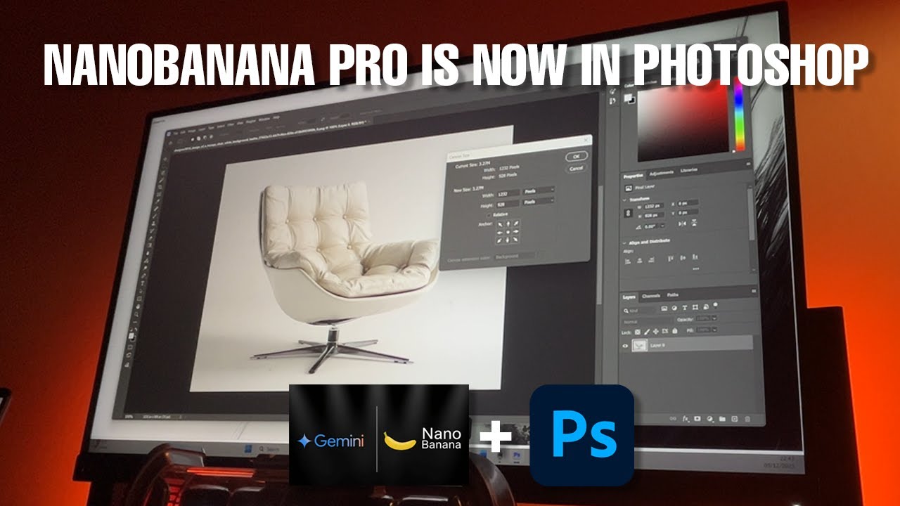 Бета-версия Photoshop стала умнее — тестирование Nano Banana Pro (Gemini 3)
