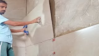 Install Large Format Floor Tile 32x48 master tile ||Tile installation pattern ideas