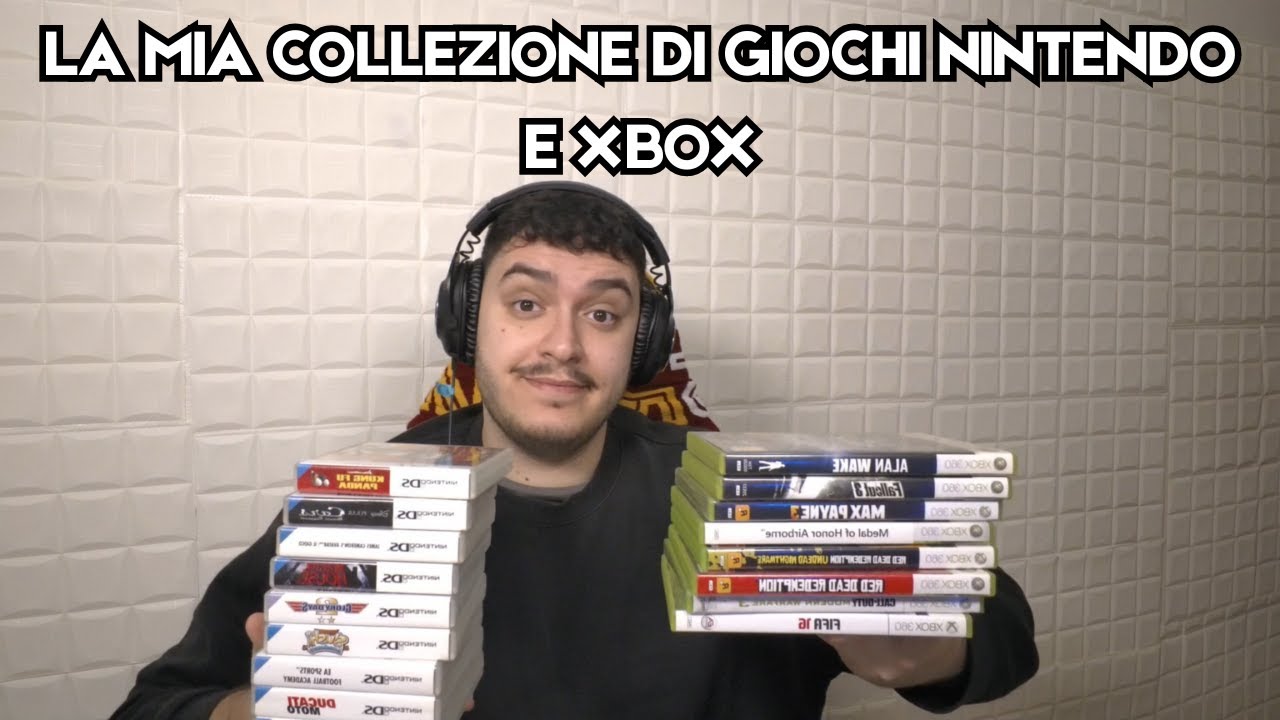 La mia collezione di giochi Nintendo e Xbox!