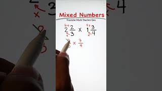 Multiplying Mixed Numbers #mathteachergon #mixednumbers #fractions