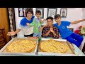 Large pizza eating challenge with brothers 
