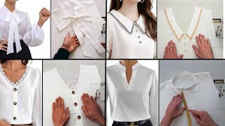 [ 4 ] Amazing Ways to design different necks for your outfits  sewing technique ❤