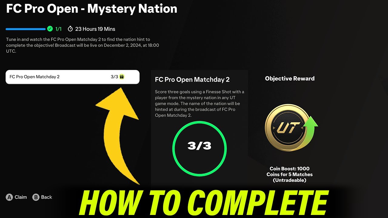 How To Complete FC Pro Open - Mystery Nation Objective - FC 25 Matchday 2 Objective