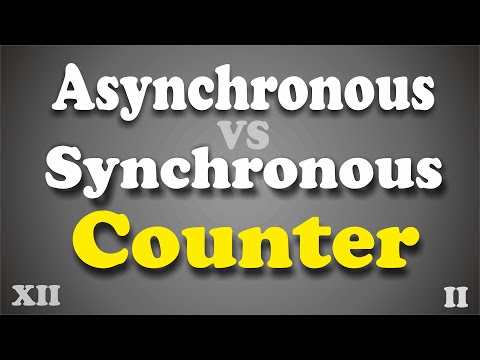 XII Paper II Differences between asynchronous and synchronous counters explanation 