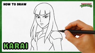 How To Draw Karai Teenage Mutant Ninja Turtles - Tutorial
