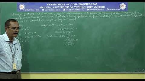 Problems on Soil Phase System:Soil Mechanics/5/M1/18CV54(GT)/S9