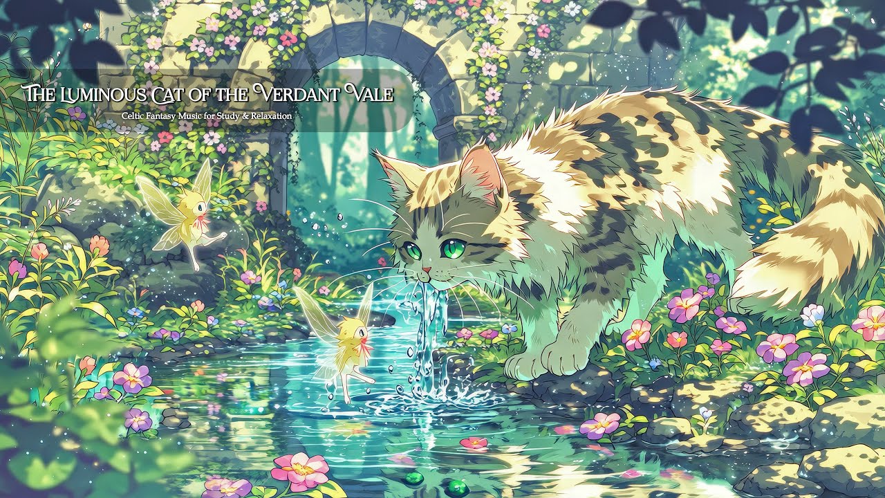 Celtic Fantasy Music for Study & Relaxation | The Luminous Cat of the Verdant Vale