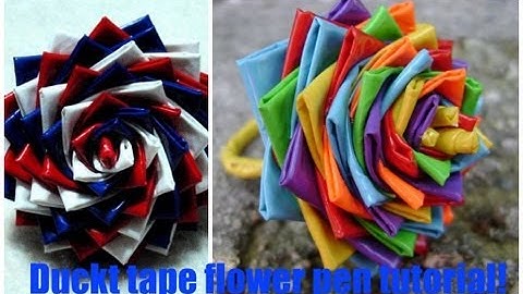DIY-How to make a duct tape flower pen {HD}