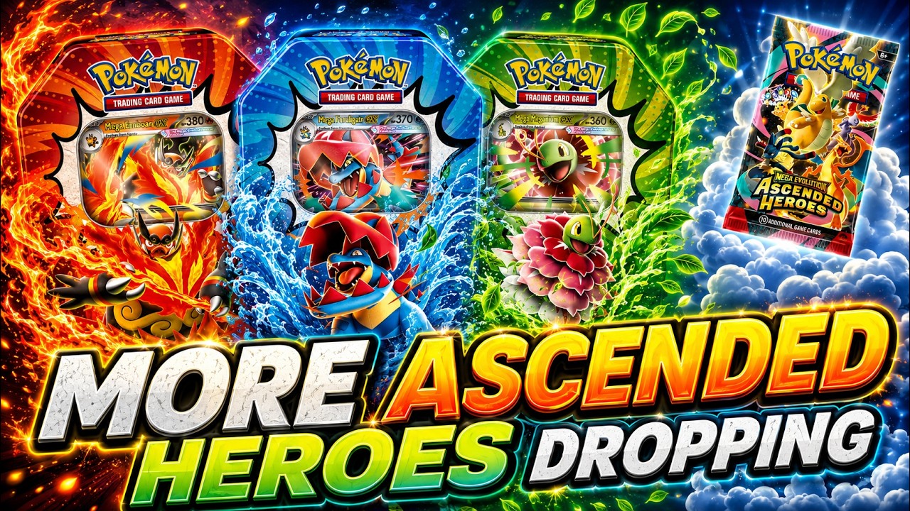 MORE ASCENDED HEROES DROPPING! Pokémon Ascended Heroes Tin