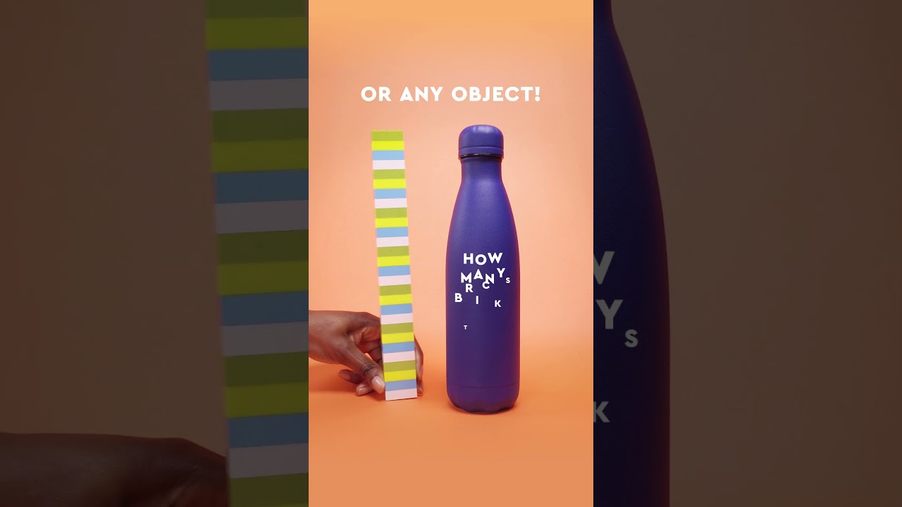 This is a fun way for kids to practice counting with LEGO bricks! 📏