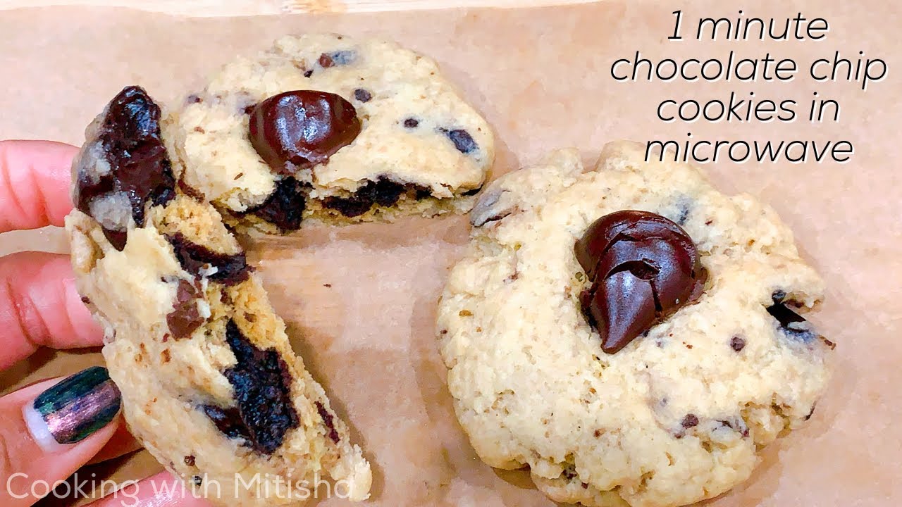 Easy Chocolate Chip Cookies Recipe | 1 Minute Microwave Chocolate Chip Cookie