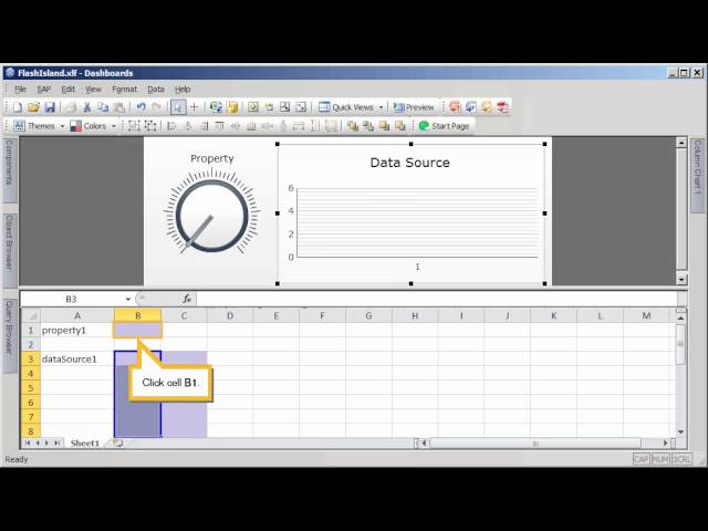 Create a Web Dynpro Flash Island connection: Dashboards 4.0 FP3