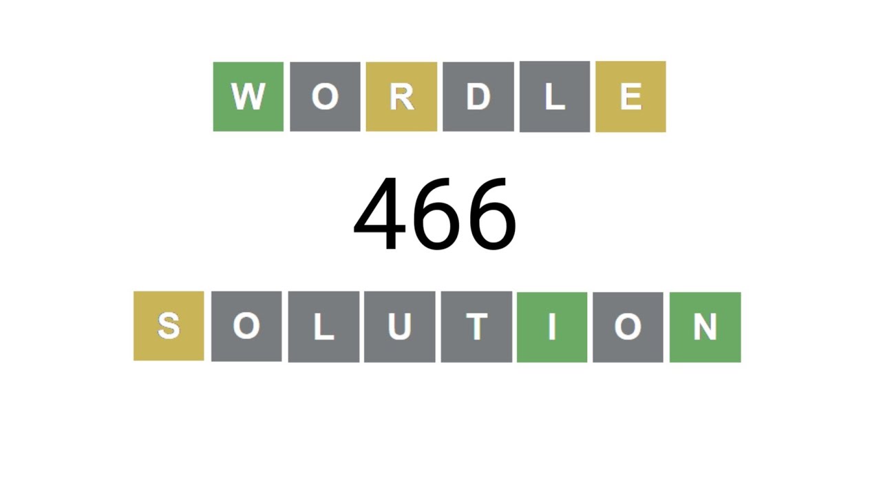 Wordle 466 solution 28th September 2022 YouTube