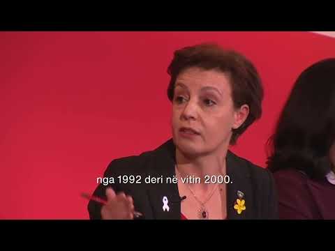 Kosova Foreign Minister Donika Gërvalla speaking about victims of sexual violence @London Conference