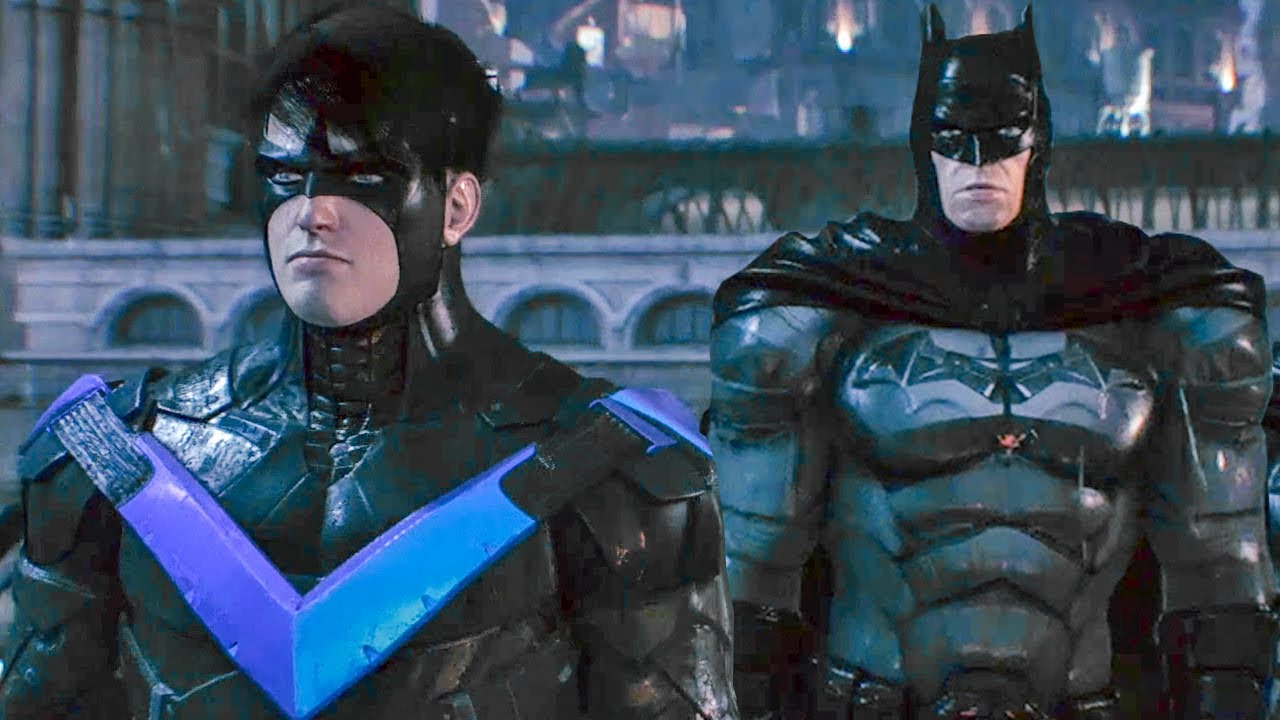 The Batman Meets Nightwing - Batman: Arkham Knight - YouTube