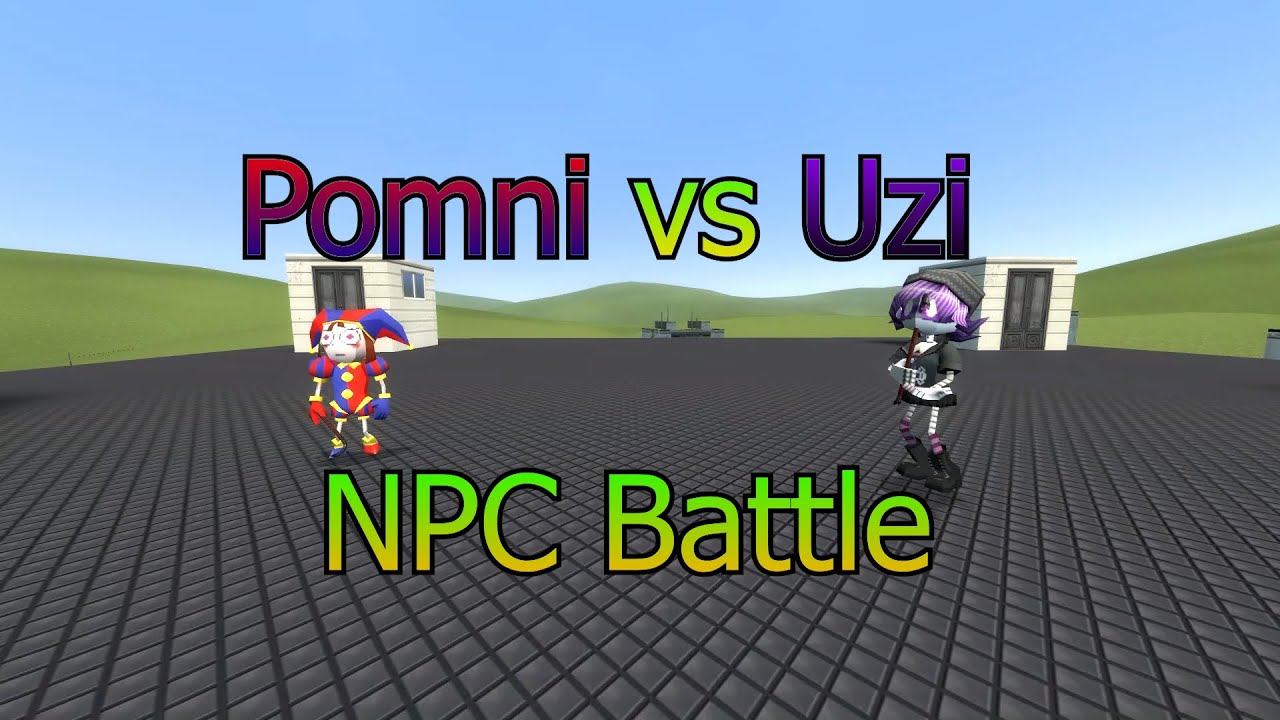Pomni vs Uzi NPC Battle Gmod