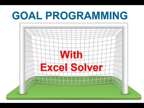 Goal Programming- Manufacturing Company Excel Solution - YouTube