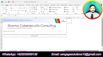 New Perspectives Excel 365 | Module 2: SAM Project A | #SharmaCybersecurityConsulting