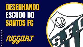 Desenhando escudo do Santos Futebol Clube #drawing #futebol