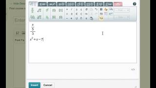 How to use the equation editor