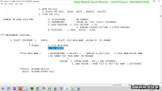 Mainframe | COBOL Environment Division |TELUGU -NOT ENGLISH | By Anil Polsani | 9908502542