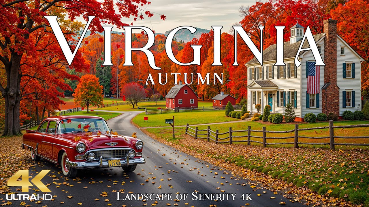 Autumn in Virginia 4K UHD 🍁 Skyline Drive, Golden Forests & Peaceful Blue Ridge Views