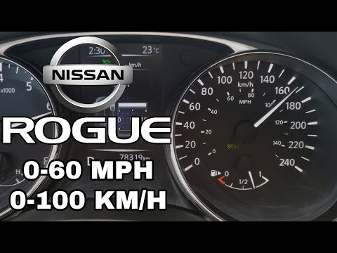 Видео: Nissan Rogue | Тест на ускорение | 0-60 миль / ч / 0-100 км / ч с драги