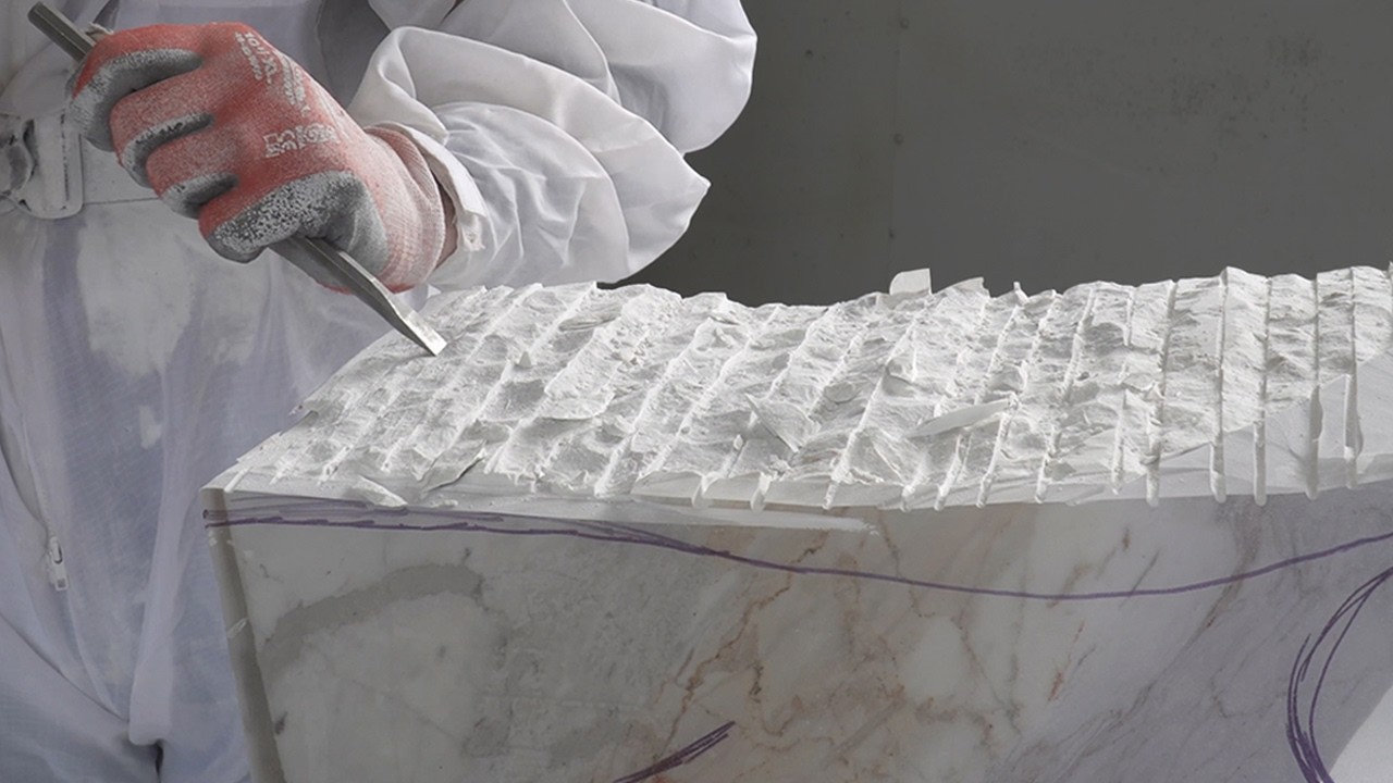 My FIRST TIME Carving Marble