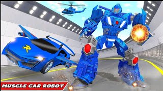 FLYING MUSCLE CAR TRANSFORM ROBOT | ROBOT CAR | CAR GAMES | screenshot 4