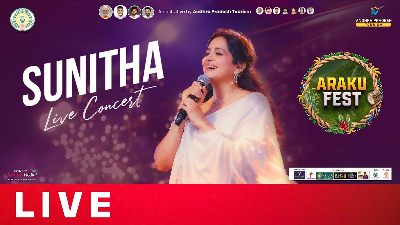 Araku Fest 2026 Sunitha Live Concert | India's Biggest Beach Festival | Visakha Utsav | AP Tourism