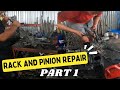 Rack and pinion assembly at palit tie rod rack end at stabilizer liink  part 1