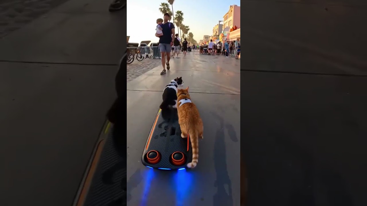 Cats on Skate Board