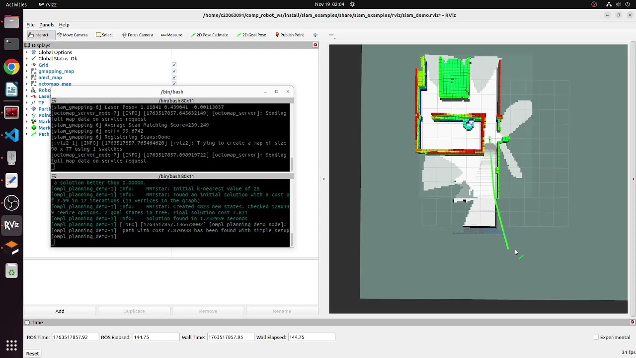 RRTStar (C++) demo video
