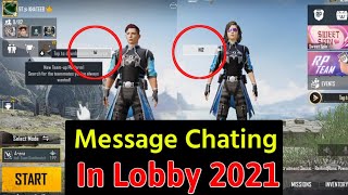 how to chat in lobby pubg mobile || pubg me lobby me message kaise kare screenshot 3