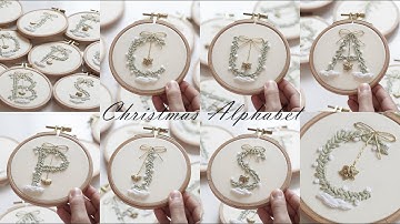Christmas Pine Alphabet! New Hand Embroidery Pattern :)