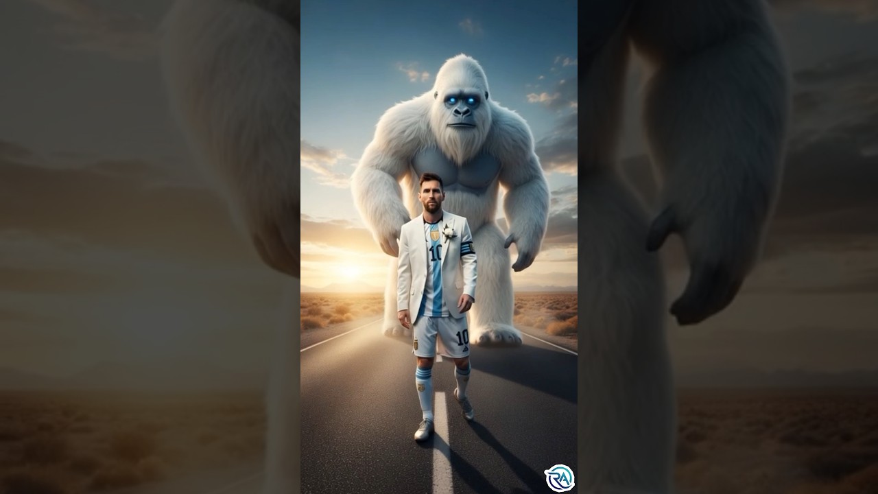 Football Legends with giant animals 😱 