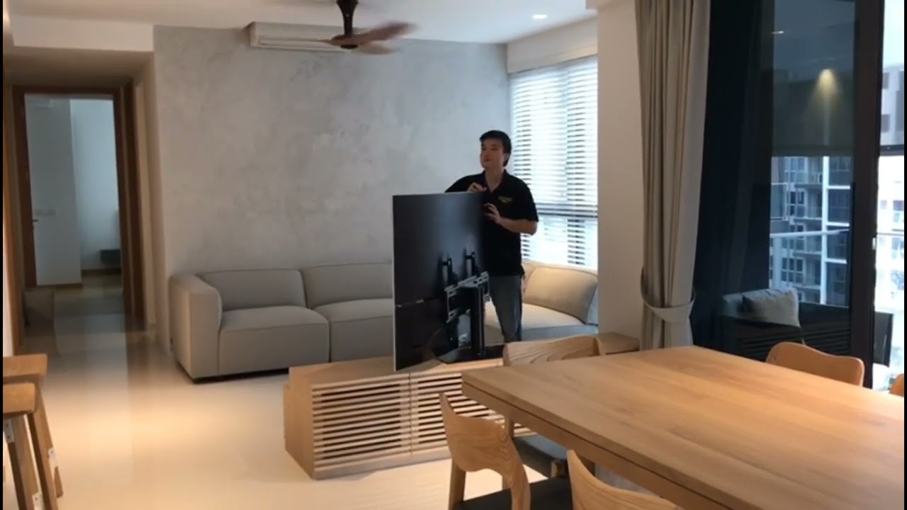 Customize 180° TV Table Stand l Tvbracket.sg