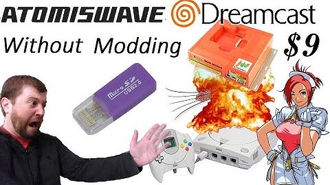 Atomiswave on the Sega Dreamcast without modification for just $9. Serial port SD card adapter.