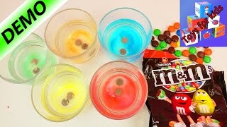 Peeling off the M on M&Ms - CHOCOLATE EXPERIMENT - Make food coloring - Demo