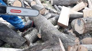 Razor Sharp Chainsaw Makita 6400 in the Woodpile/Stihl RS Chain Factory Sharpened