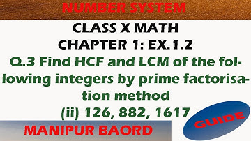 NUMBER SYSTEM || CLASS X MATH EX. 1.2 Q.NO. 3 (ii) || MANIPUR BOARD || GPS MANIPUR