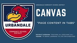 Tabs in Canvas Page Content