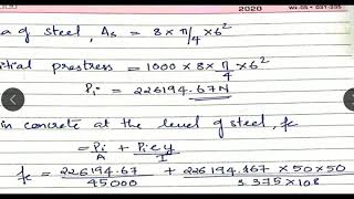 CE 304:DCS 2 -MODULE 6- PART 7(Problem on loss of prestress) screenshot 4