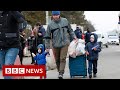 Ukrainian refugees rush to borders to flee Russia's war- BBC News