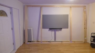 HOW YOU CAN BUILD A EZ FIX FRAME SCREEN AND BEHIND THE SCREEN SOUND BAR STAND NO PRO